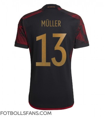 Tyskland Thomas Muller #13 Replika Bortatröja VM 2022 Kortärmad